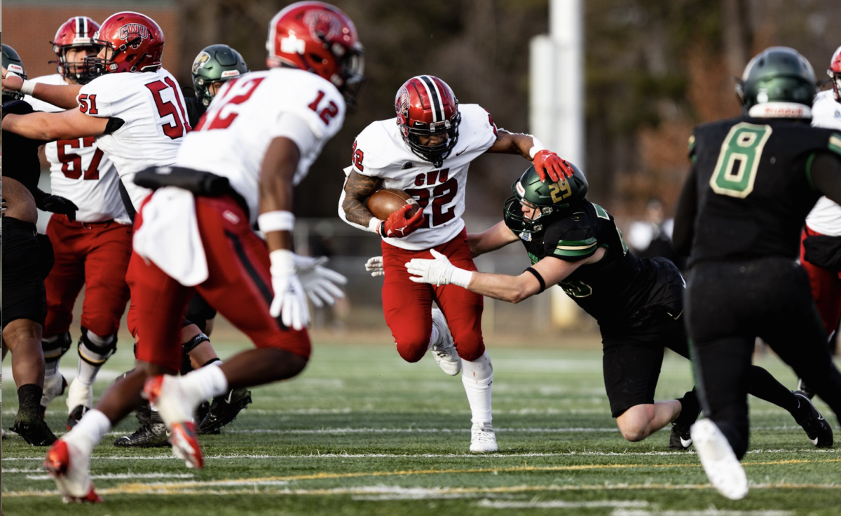In the earlier stages of the playoffs, senior running back Cameron Daniels posted 81 yards and marked a 17-yard rush as his longest of the game vs. WCU. (Photo courtesy of Jacob Thompson / Thompson Sports Media)